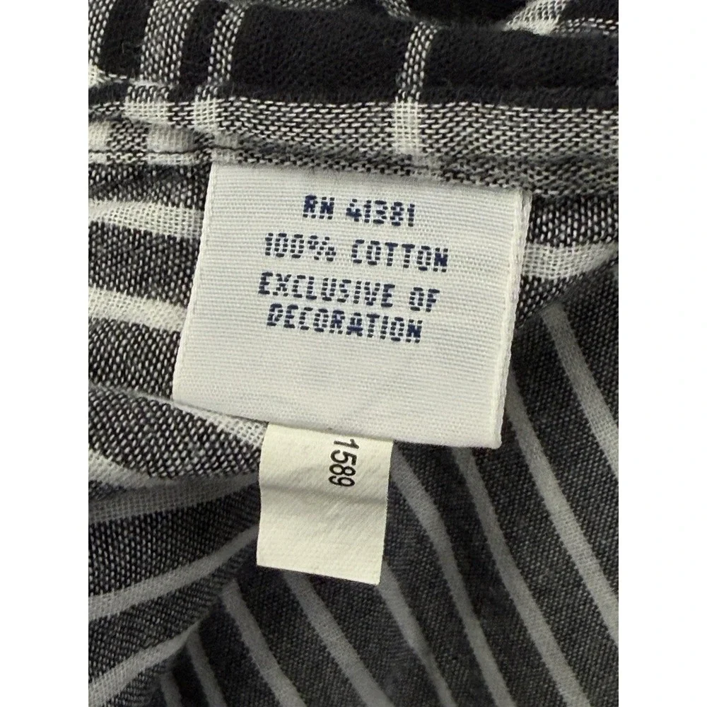 Polo Ralph Lauren Long Sleeve Button Down Flannel Black/White Plaid Shirt Small